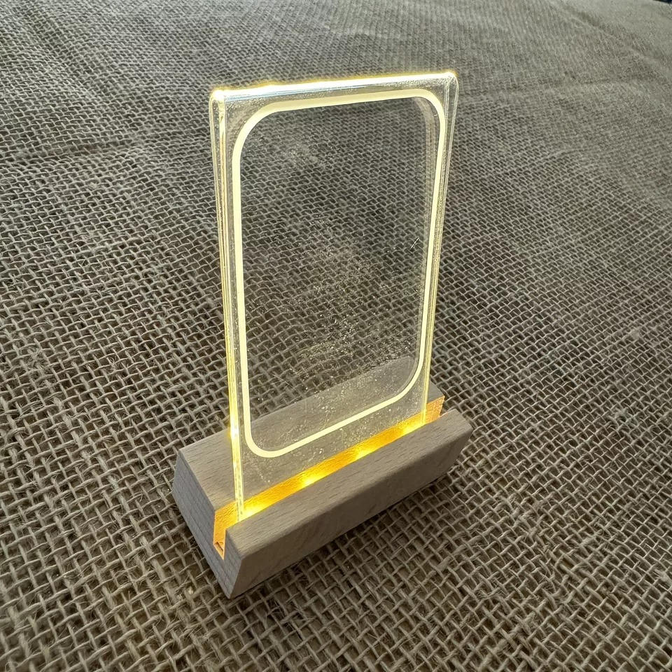 Elegant LED-Enhanced Photo Frame with Triple Display for 3-Inch Images
