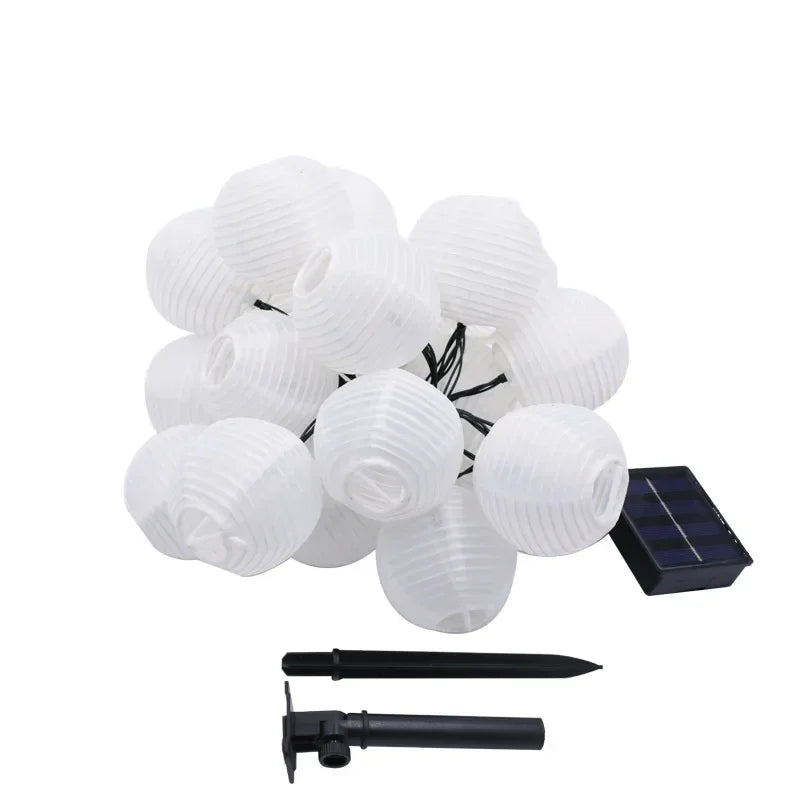 EcoGlow Solar Lantern String Lights for Outdoor Elegance