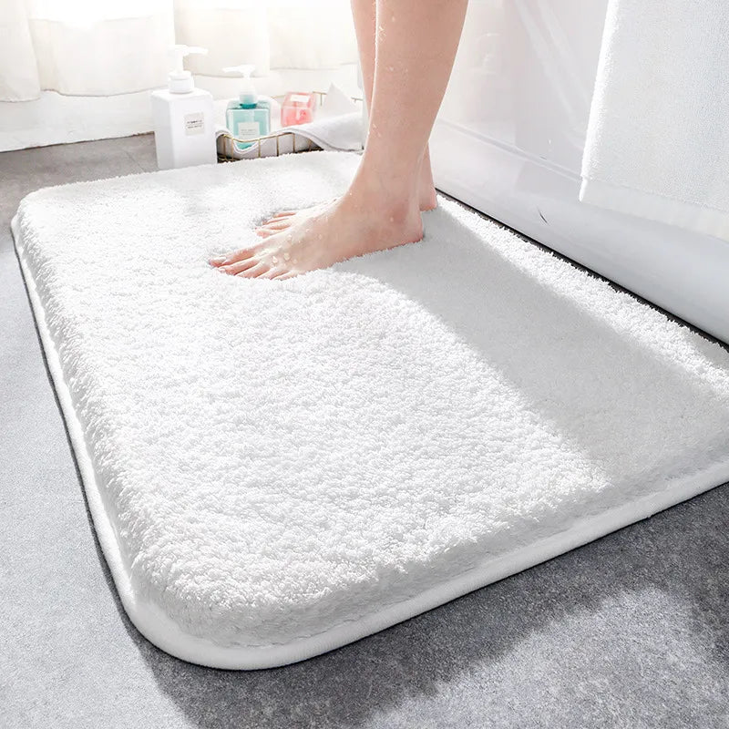 Plush Quick-Dry Bath Mat with Non-Slip Safety