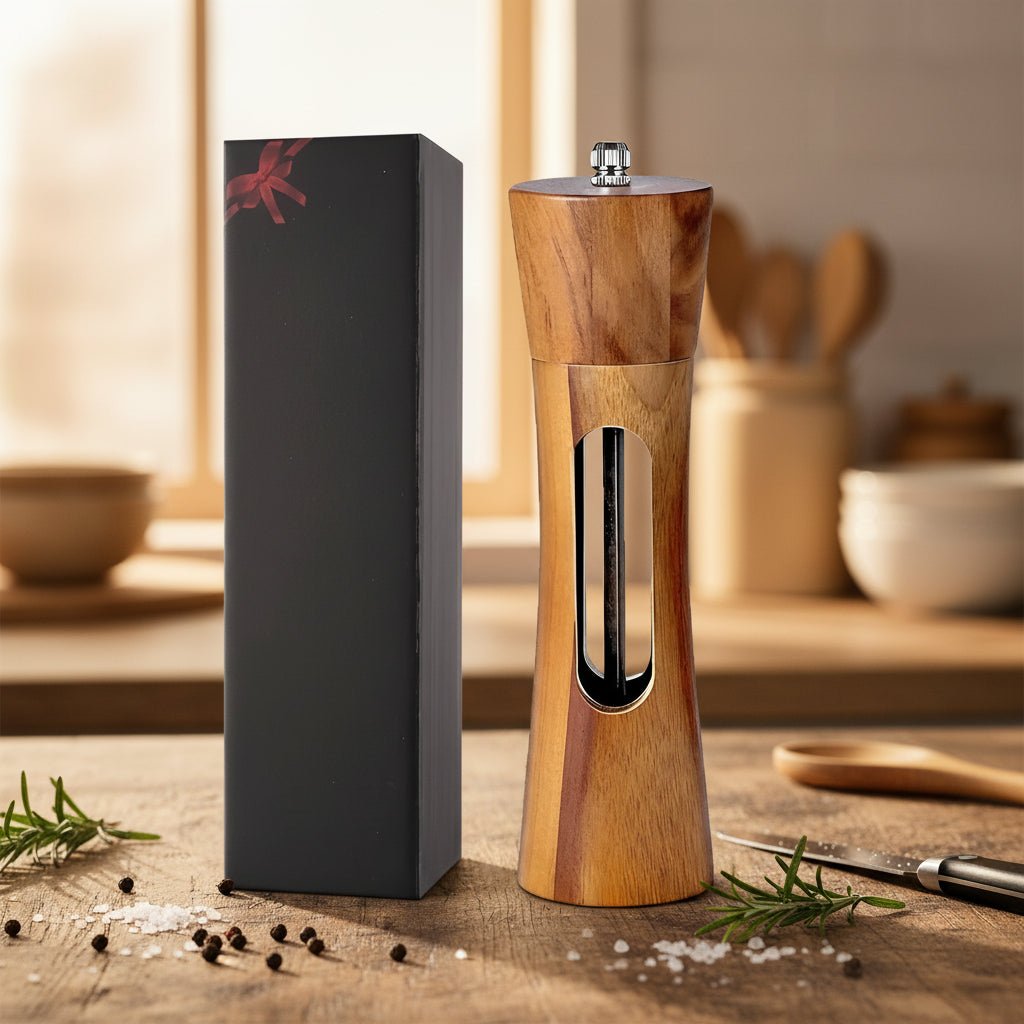 TimberCraft Precision Salt and Pepper Mills for Gourmet Flavor