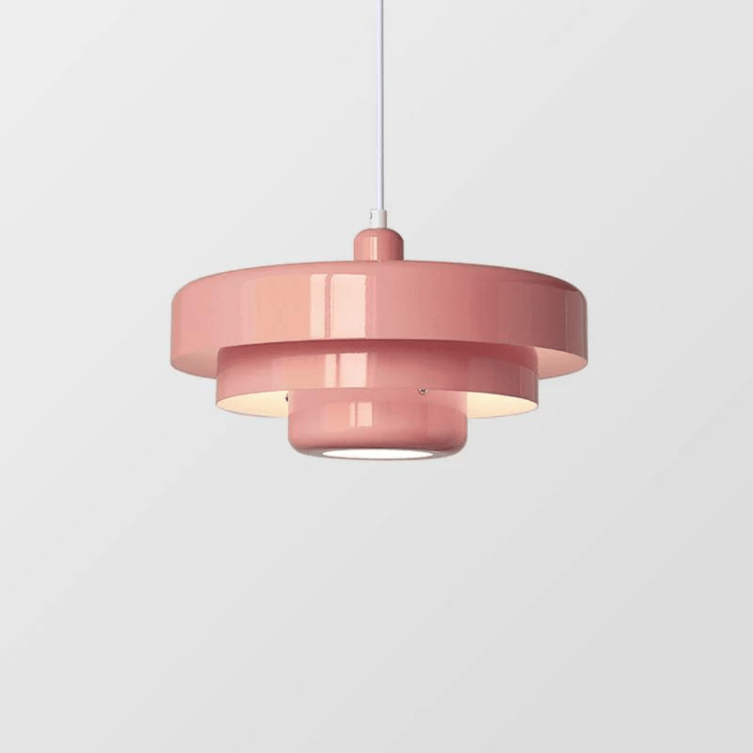 Delightful Layered Pendant Light in Soft Pastel Hues