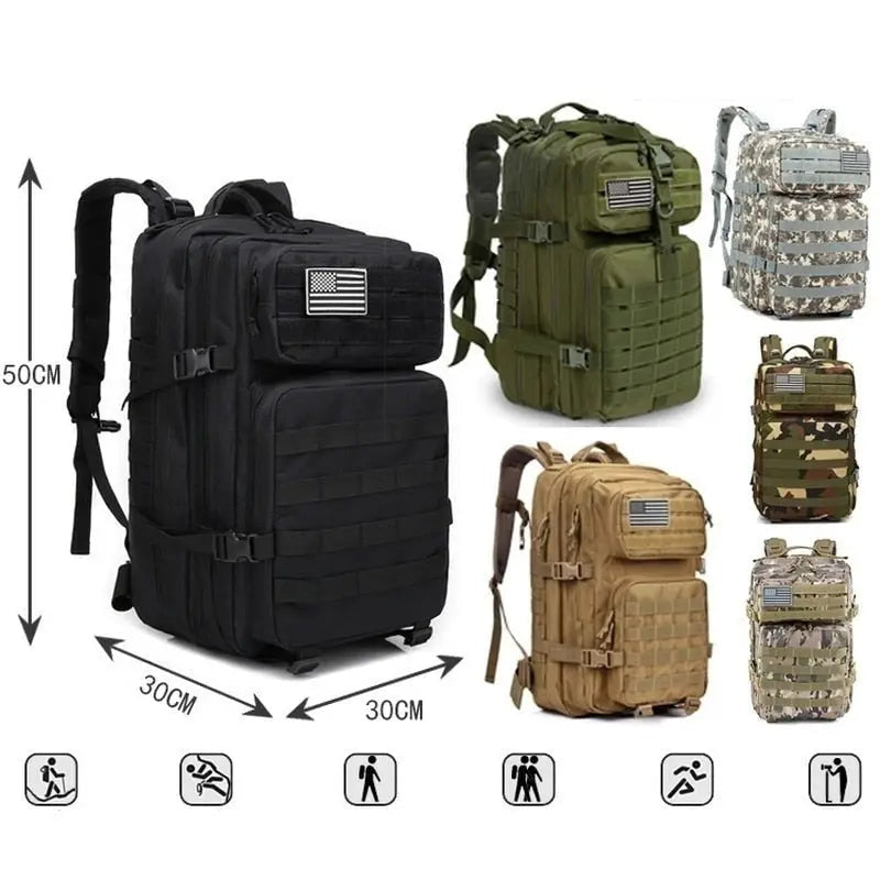 50L Multi-Purpose Backpack for Outdoor Adventures, Travel, and Daily Use
