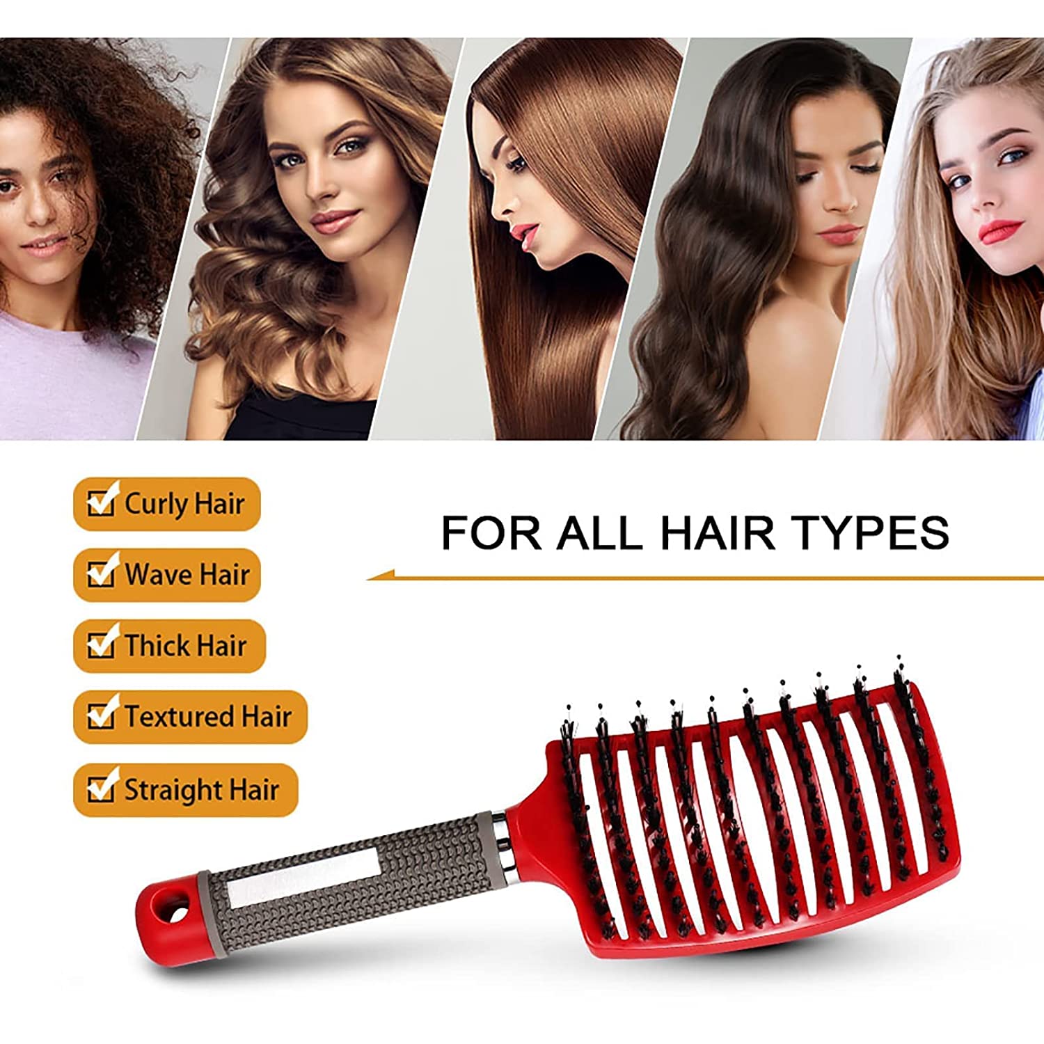 Tangle-Free Hair Brush for Effortless Detangling