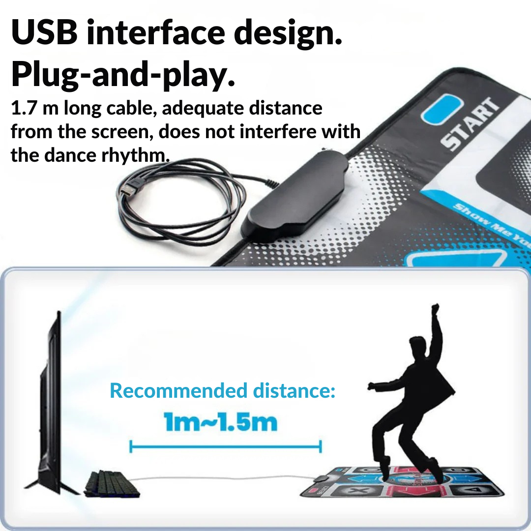 Bluetooth Dance Mat | Non-Slip, Home Fitness, Game Modes