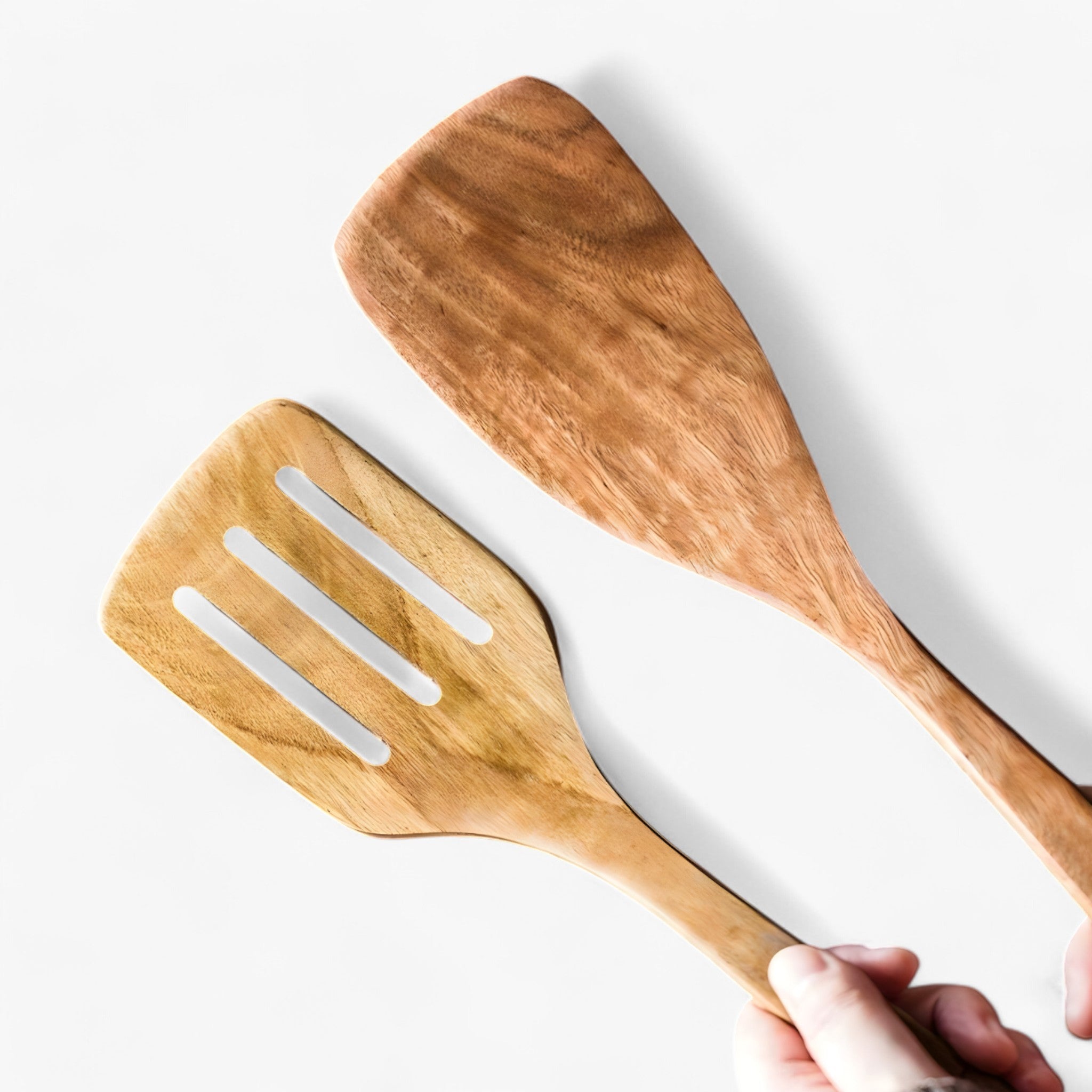 9-Piece Premium Teak Cooking Utensil Collection with Holder