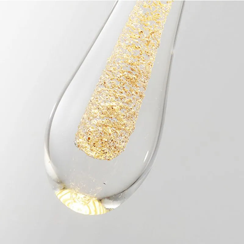 Elegant Teardrop LED Pendant Light - Adjustable Length