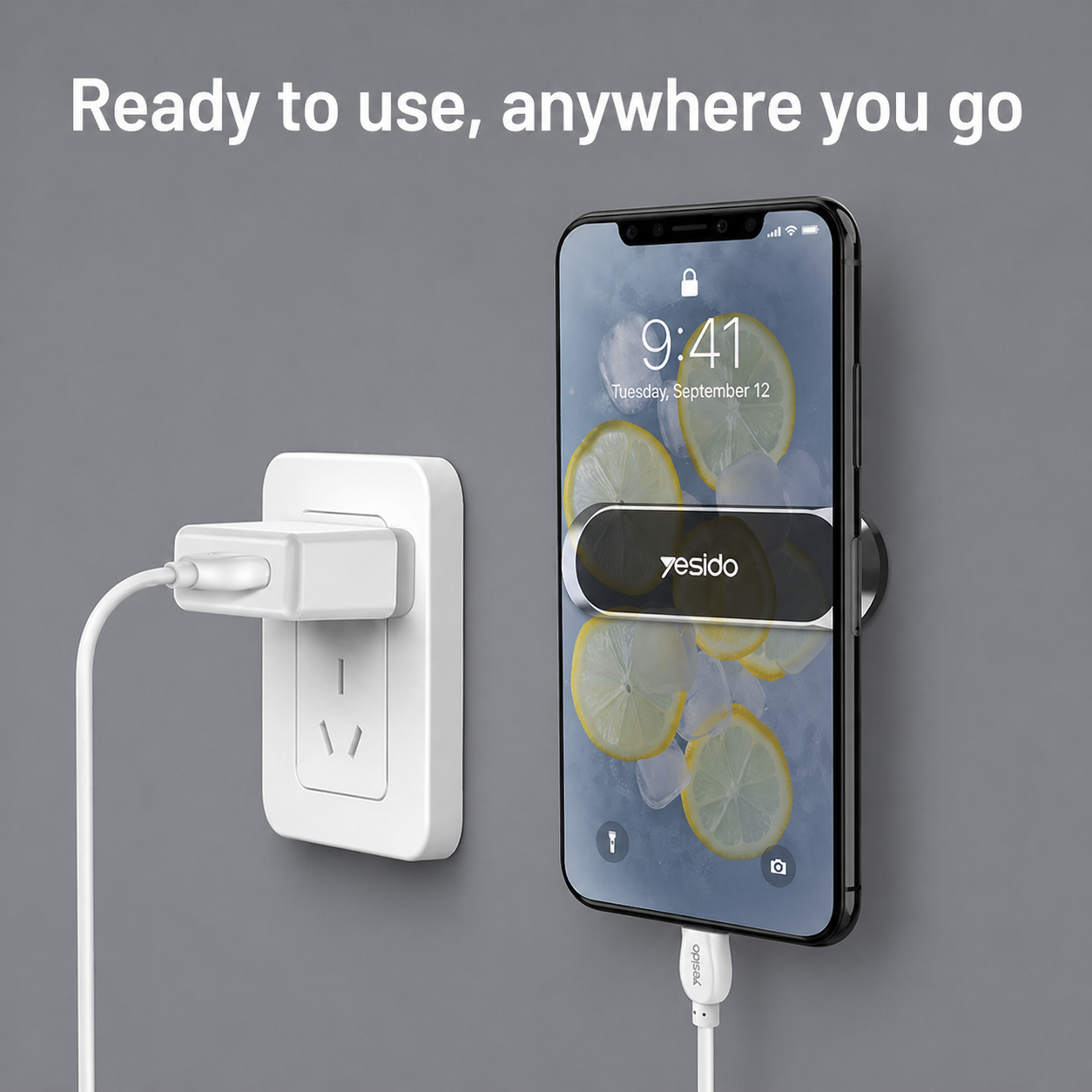 Phone Mount | 6 N50 Magnets & 360° Rotation | Zinc Alloy with Nano Coating
