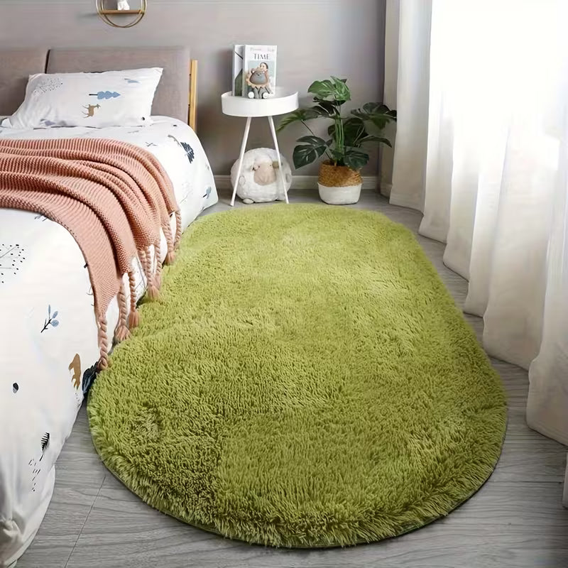 Oval High-Pile Area Rug | Soft Feel, Easy Care