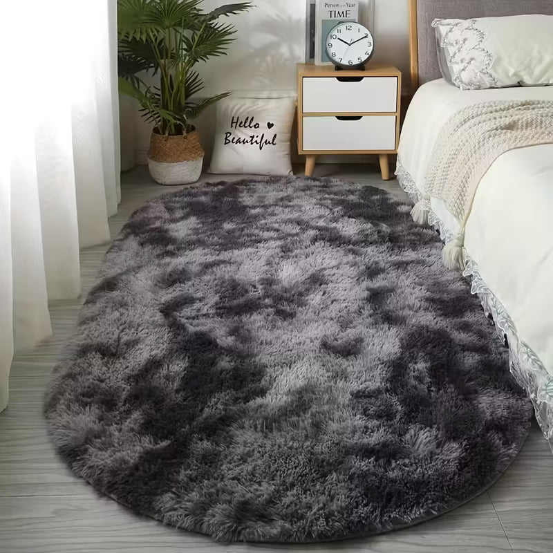 Oval High-Pile Area Rug | Soft Feel, Easy Care