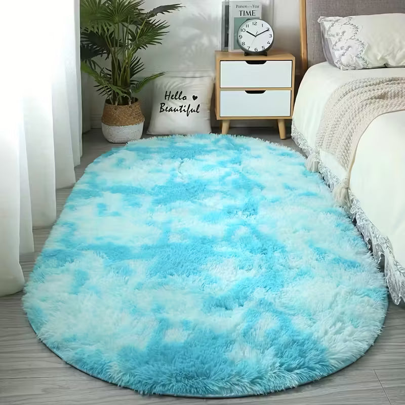 Oval High-Pile Area Rug | Soft Feel, Easy Care