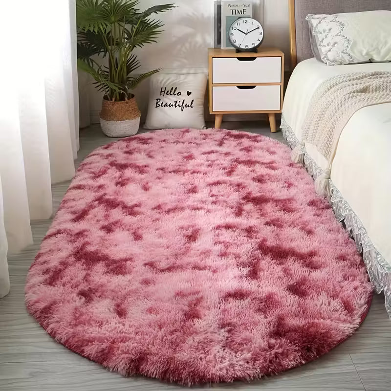 Oval High-Pile Area Rug | Soft Feel, Easy Care