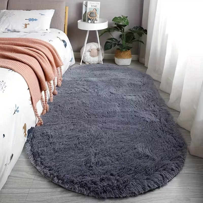 Oval High-Pile Area Rug | Soft Feel, Easy Care