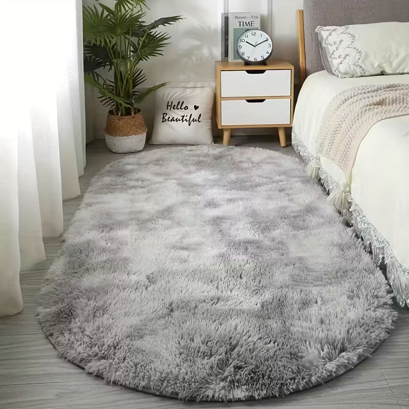 Oval High-Pile Area Rug | Soft Feel, Easy Care