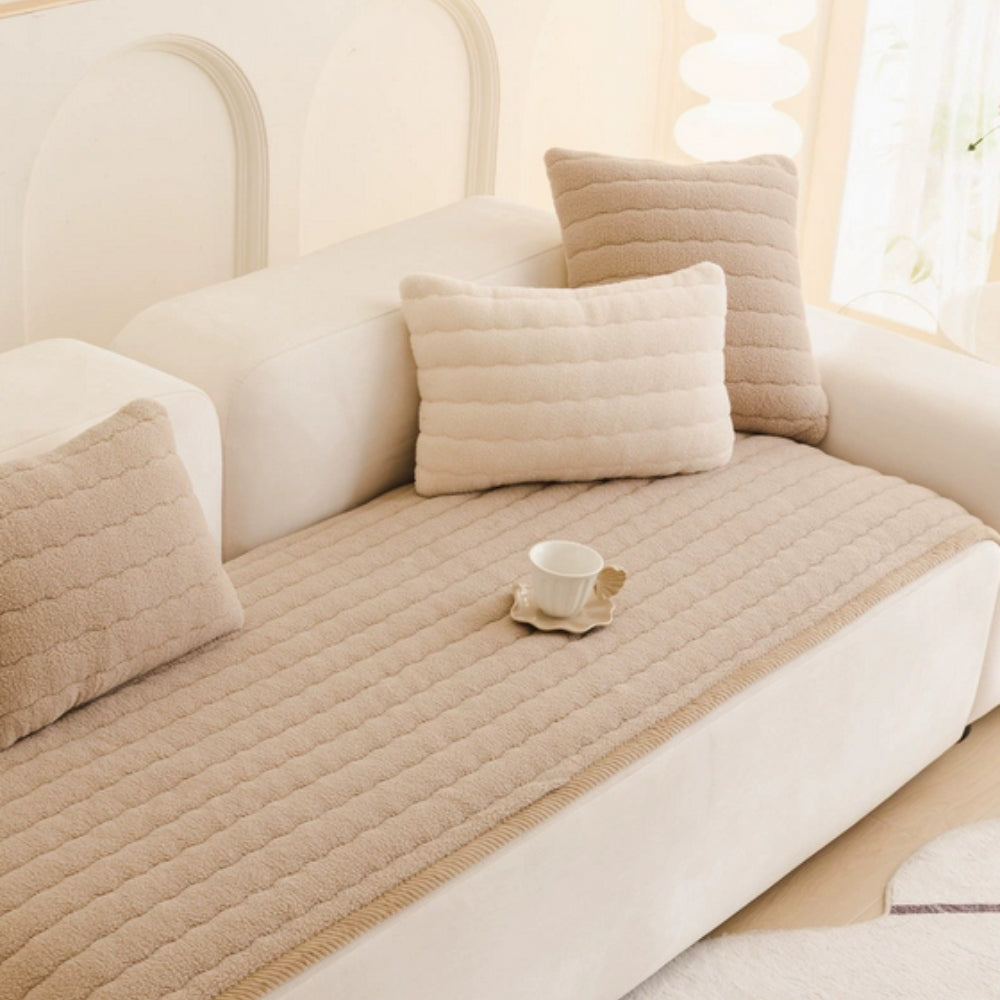 Luxurious Microfiber Sofa Protector - Soft Non-Slip Cover for Pets