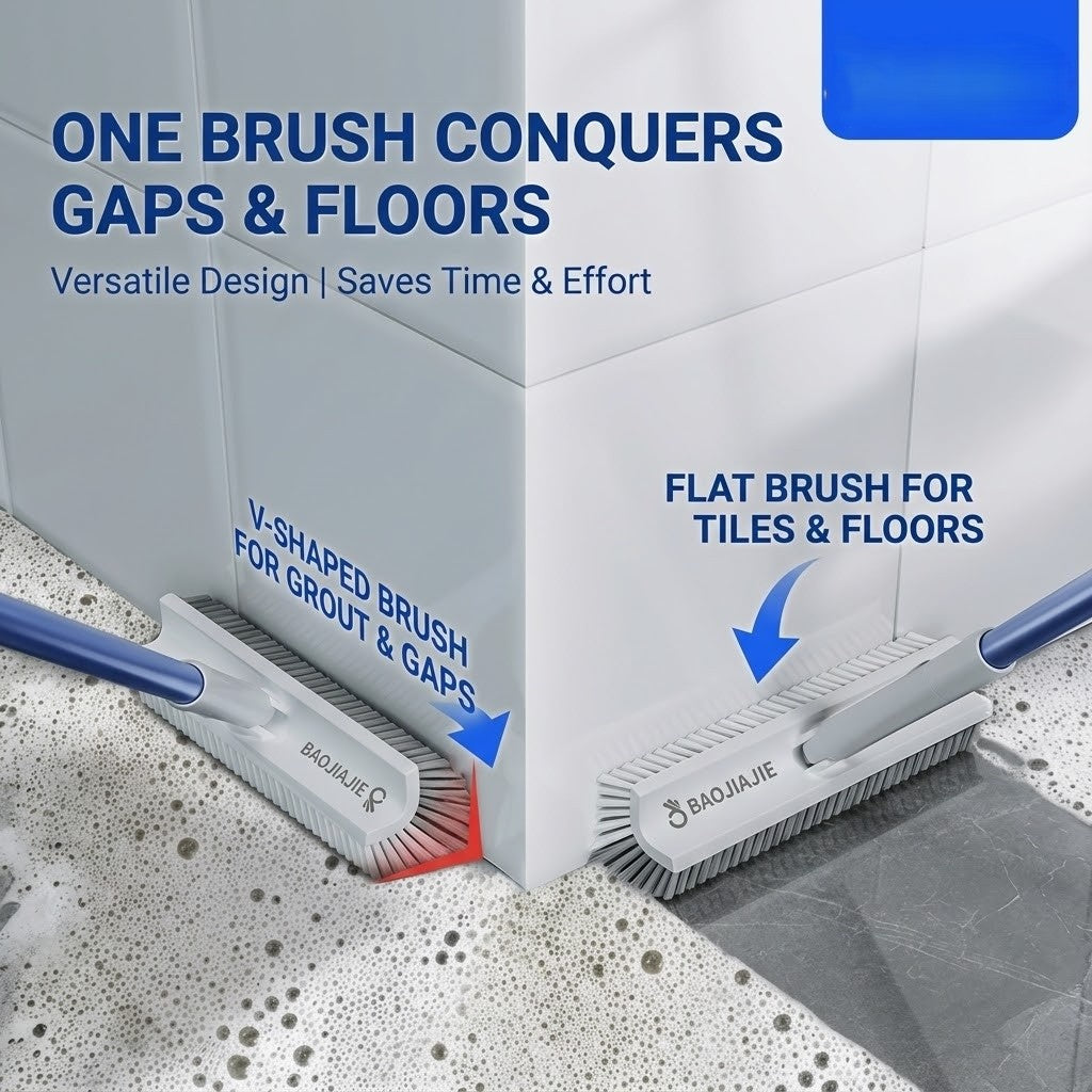 Deep Cleaning Brush with Rotating Head and Long Handle