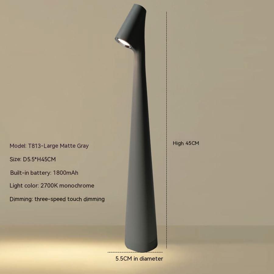 Wireless Dimmable LED Table Lamp | Metal Body | Rechargeable Battery 20h Runtime