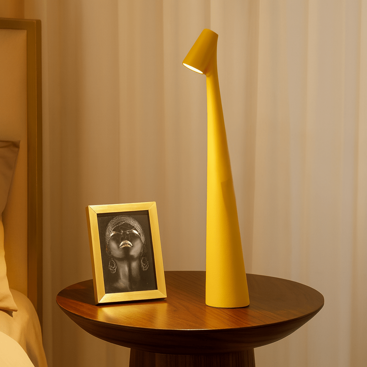 Wireless Dimmable LED Table Lamp | Metal Body | Rechargeable Battery 20h Runtime