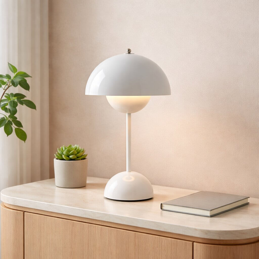 Wireless and Dimmable Bedside Table Lamp