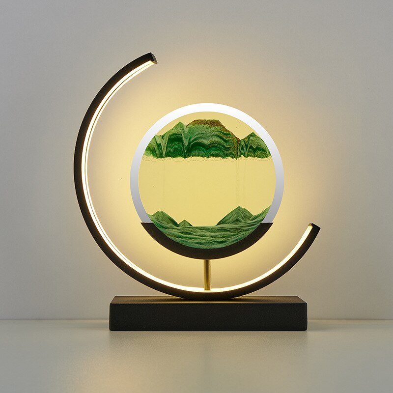 LED Table Lamp with Quicksand Design