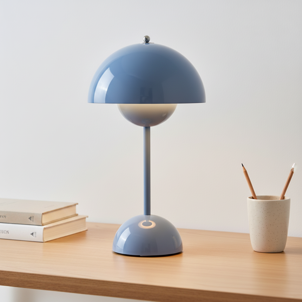 Table Lamp with Stepless Touch Dimming and Soft Diffused Light