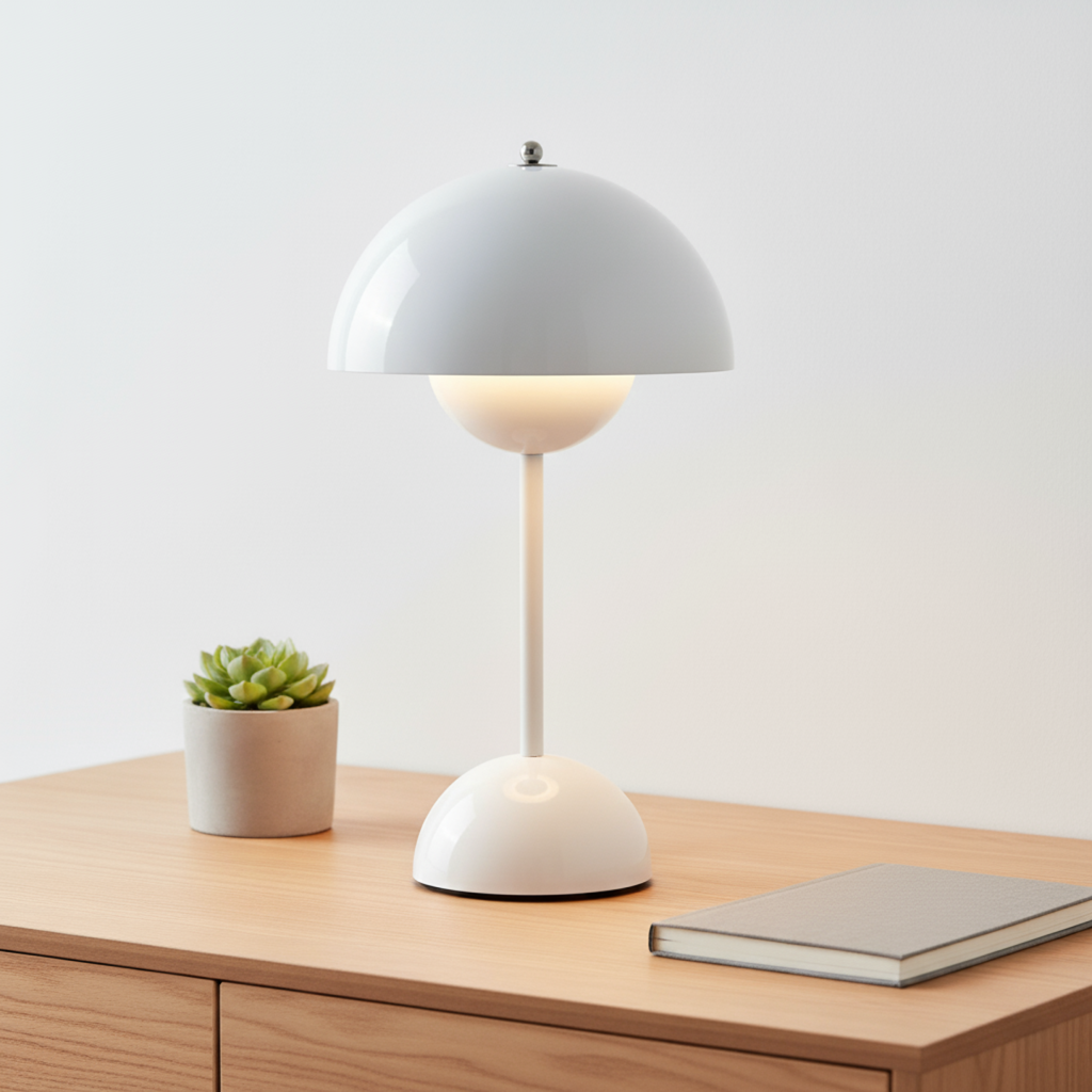 Table Lamp with Stepless Touch Dimming and Soft Diffused Light