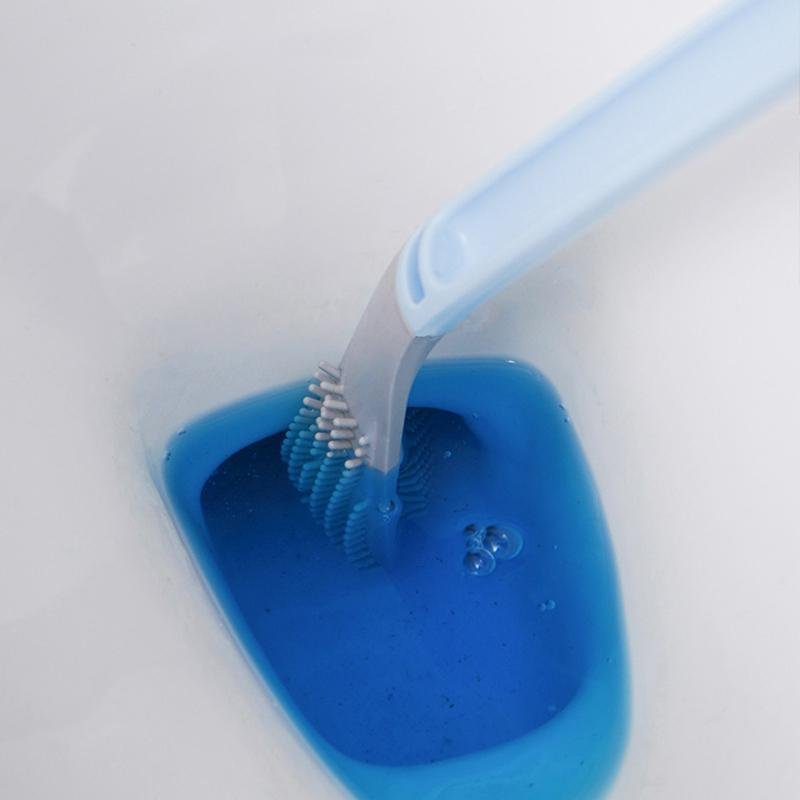 Toilet Brush with Triangular Head | Scratch-Free TPR Cleaning