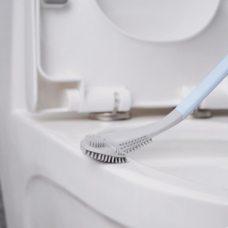 Toilet Brush with Triangular Head | Scratch-Free TPR Cleaning