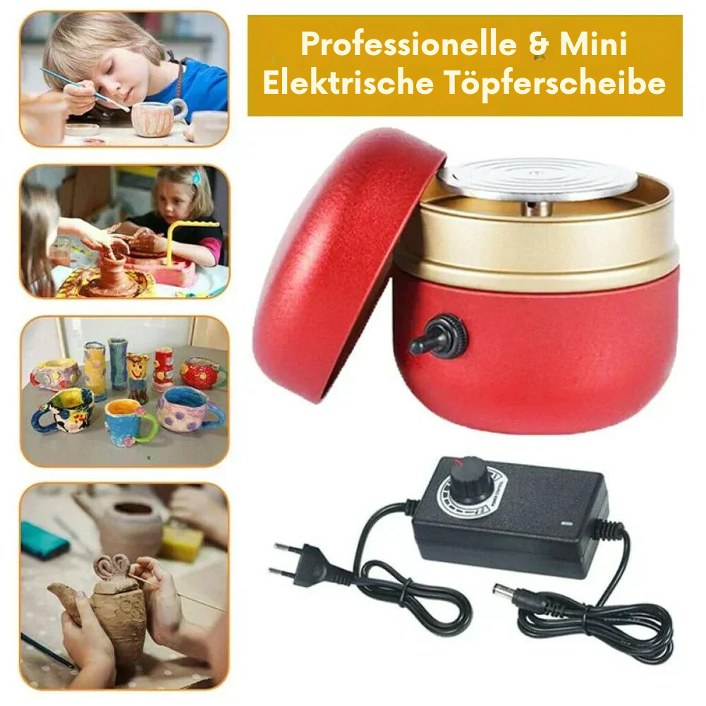 Electric Mini Pottery Wheel with Quiet Forward and Reverse Operation