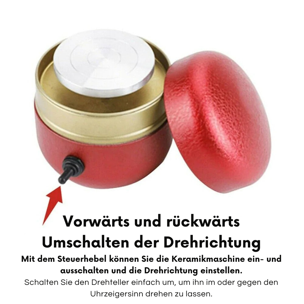 Electric Mini Pottery Wheel with Quiet Forward and Reverse Operation
