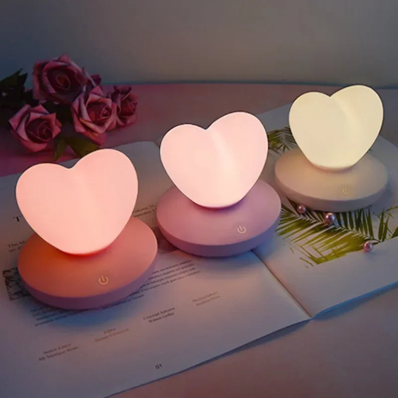 Charming Heart Touch Light with Soft Glow – 3 Colors