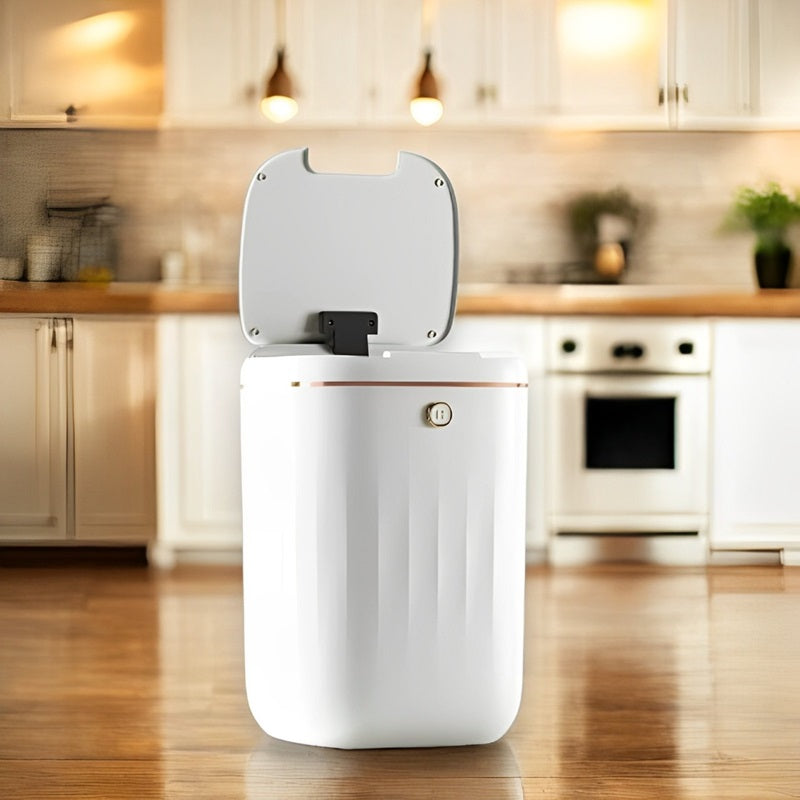 Smart Stainless Steel Kitchen Bin with Motion Sensor for Effortless Use
