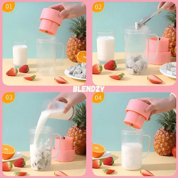 Portable USB Blender | Six Blade Power | Leak-Proof Drinking Cup