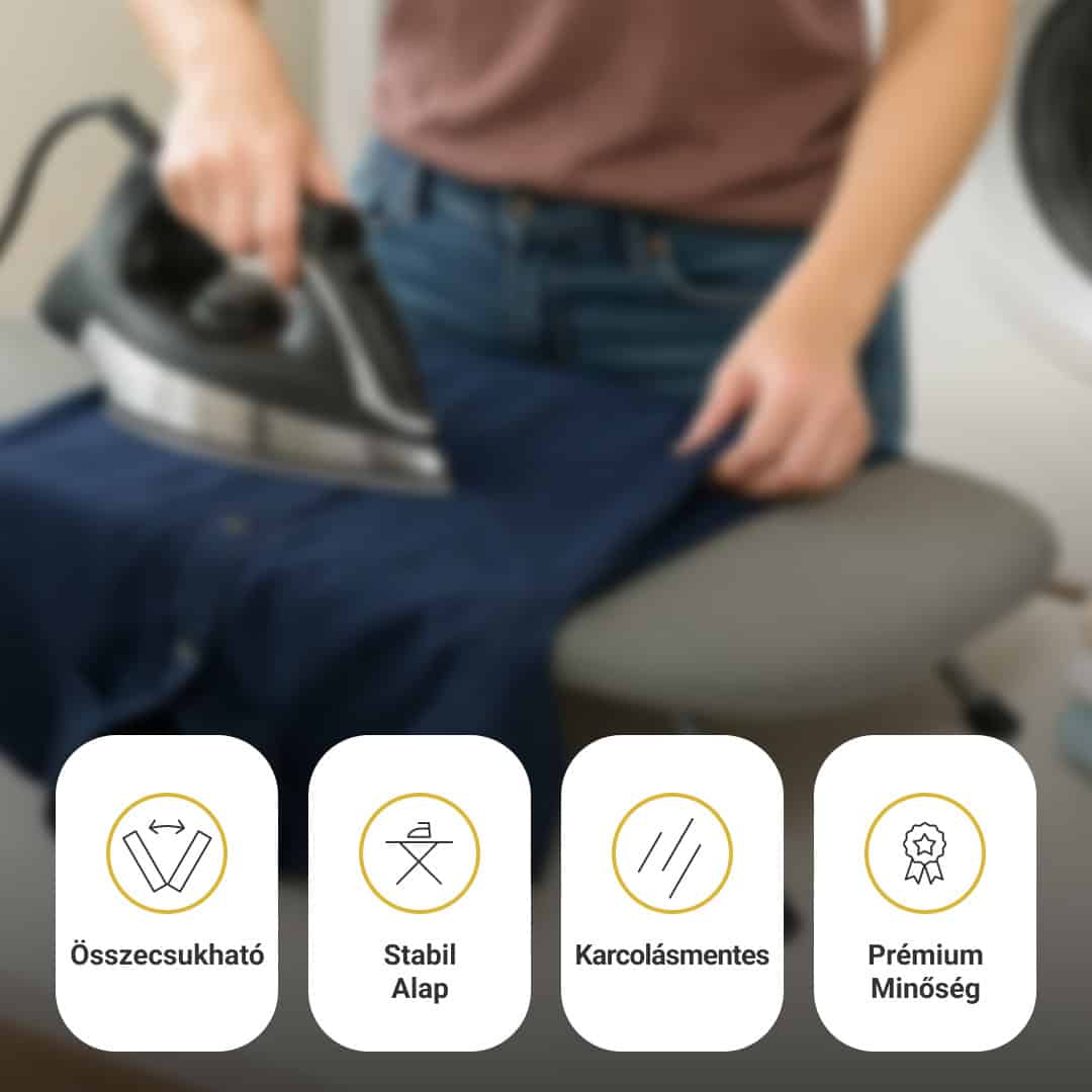 Foldable Ironing Board for Tables – Portable with Iron Holder