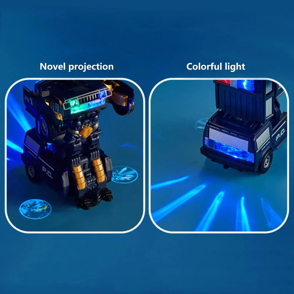 Dual-Function Police Cruiser and Robot with Lights & Sounds