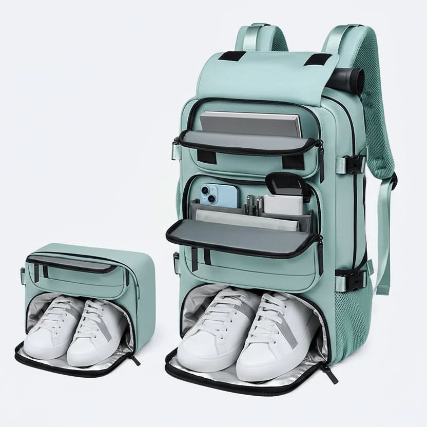 Large Waterproof Travel Backpack with USB Charging Port