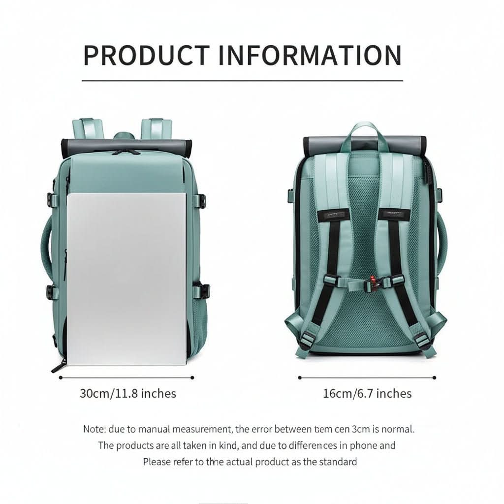 Waterproof Travel Backpack with USB Charging Port – Large Size