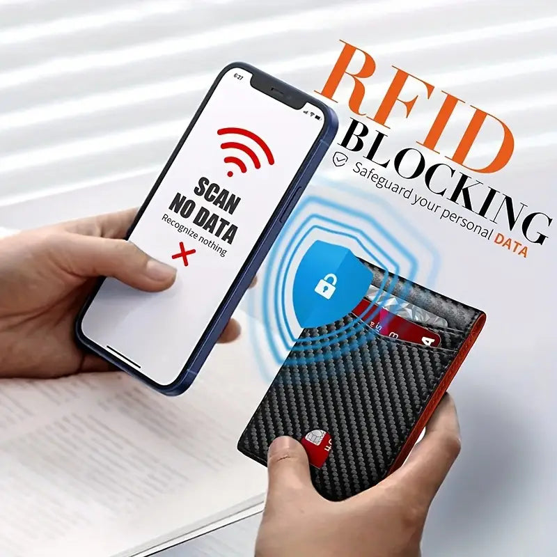 SecureTravel RFID-Guard Slim Pocket Wallet in Carbon Finish