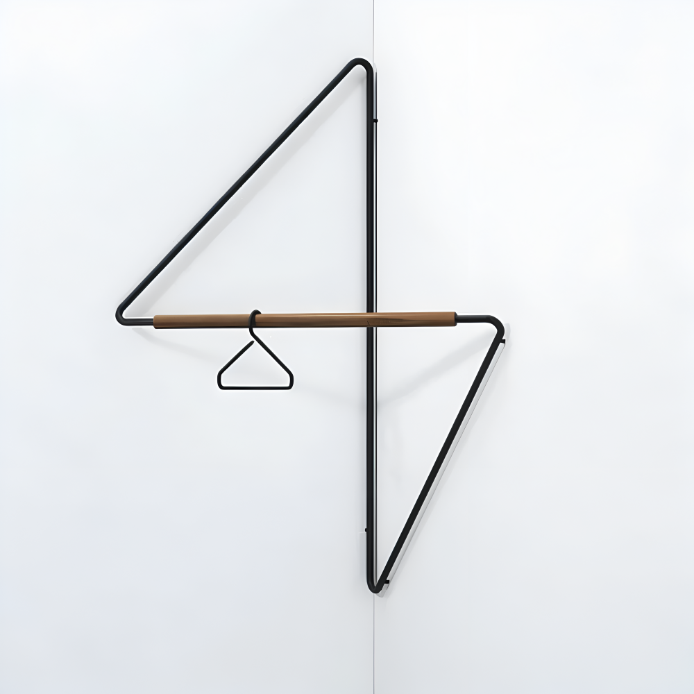 Chic Geometric Coat Rack with Versatile Storage Solutions
