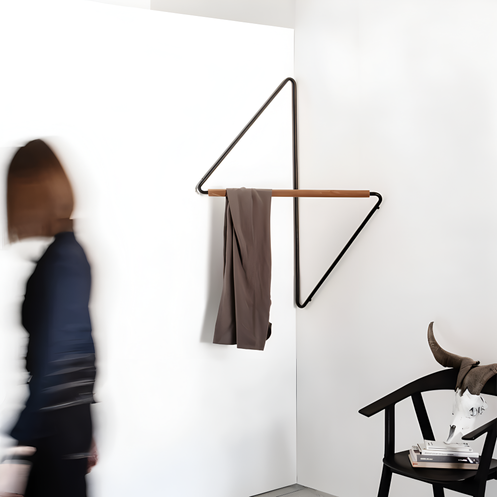Chic Geometric Coat Rack with Versatile Storage Solutions