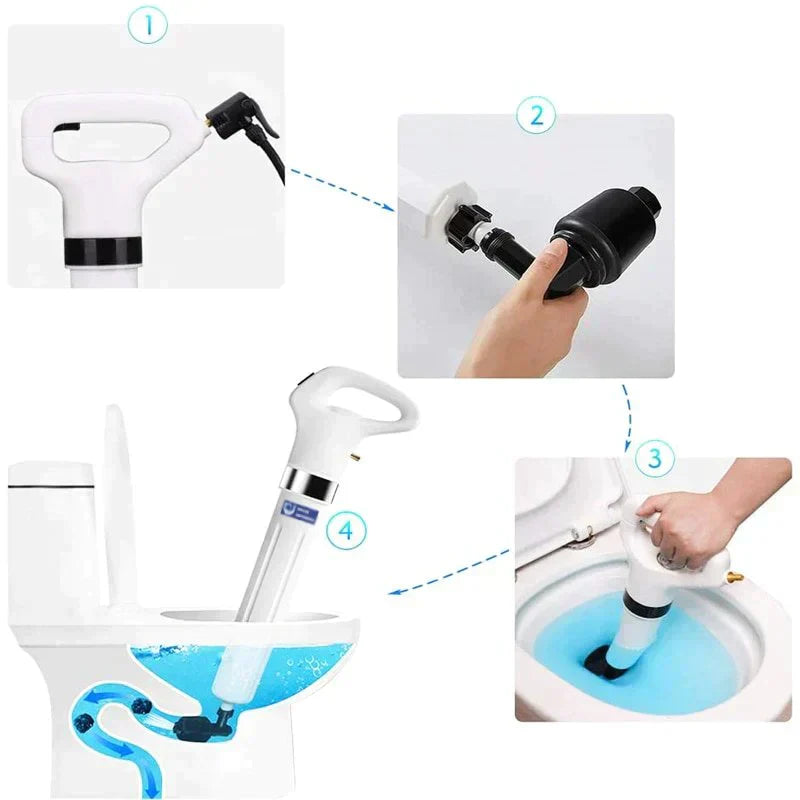 AquaBlast Max High-Pressure Drain Cleaner for Toilets and Sinks