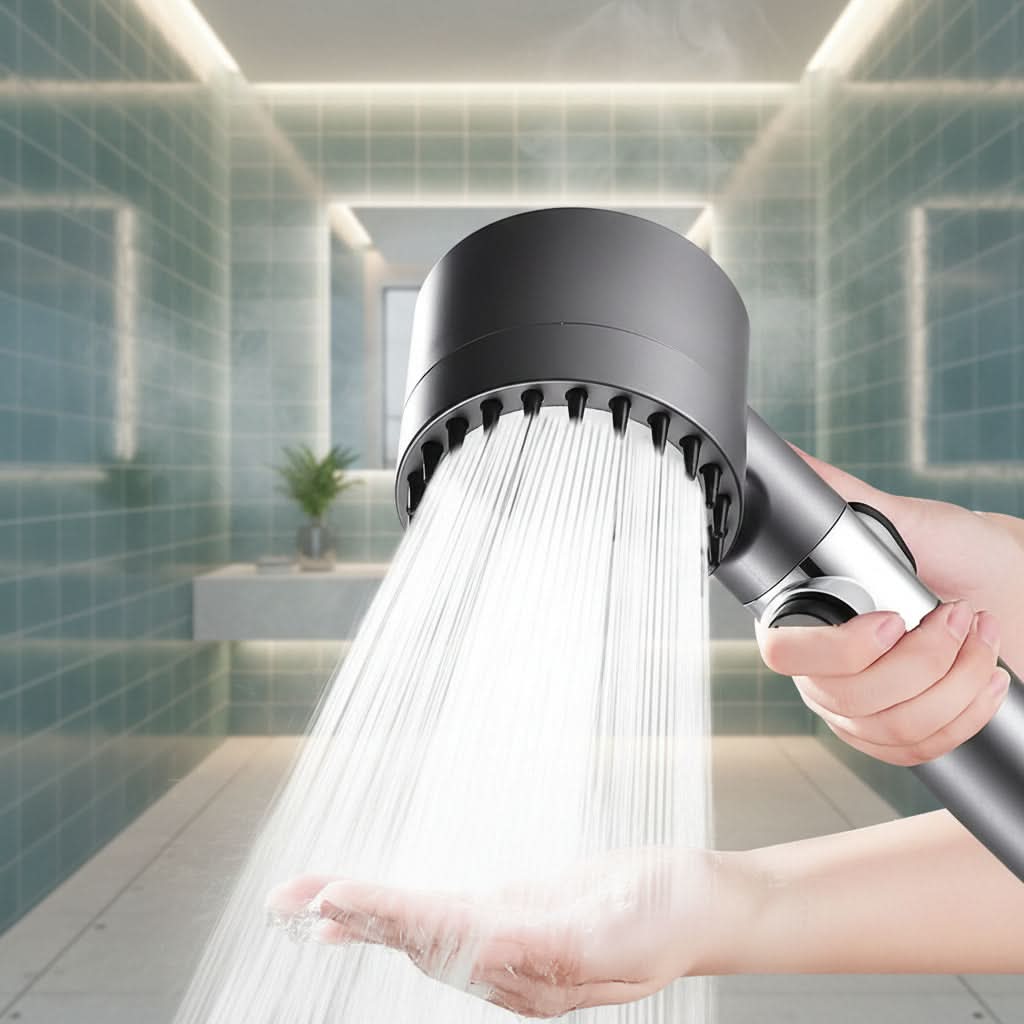 Filtered Shower Head with High Pressure and 9-Layer Filtration System