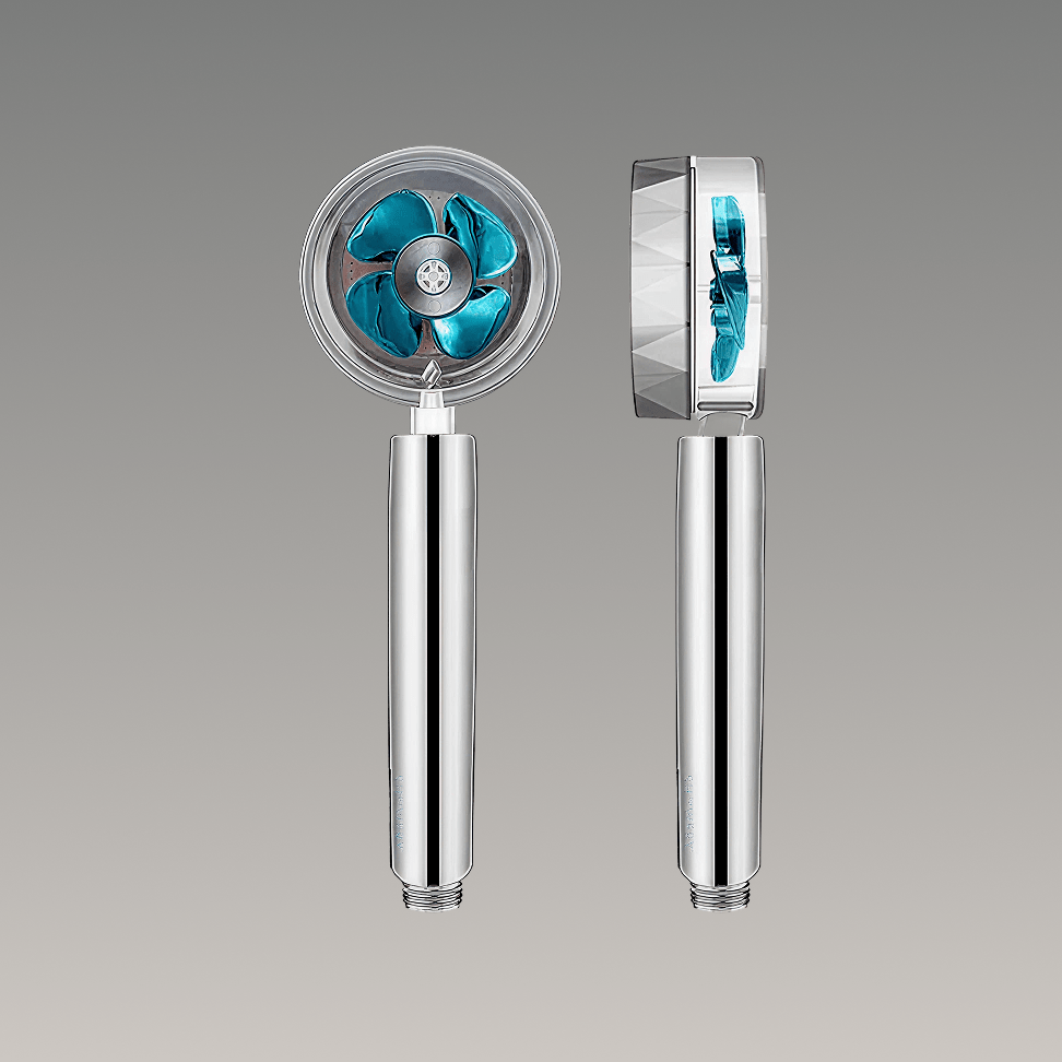 Water-Saving Turbo Shower Head with Rainfall Features