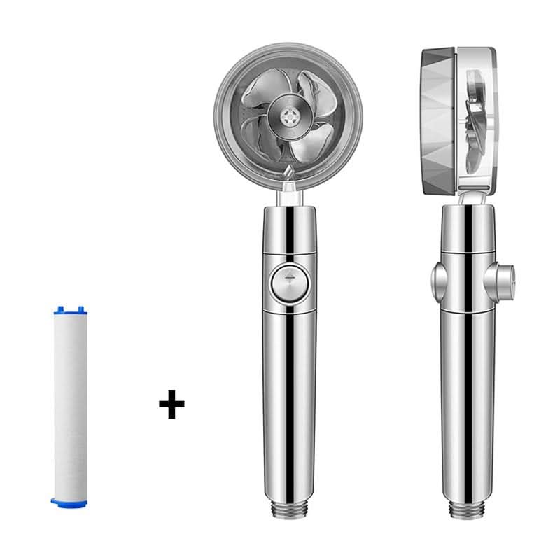 Water-Saving Turbo Shower Head with Rainfall Features