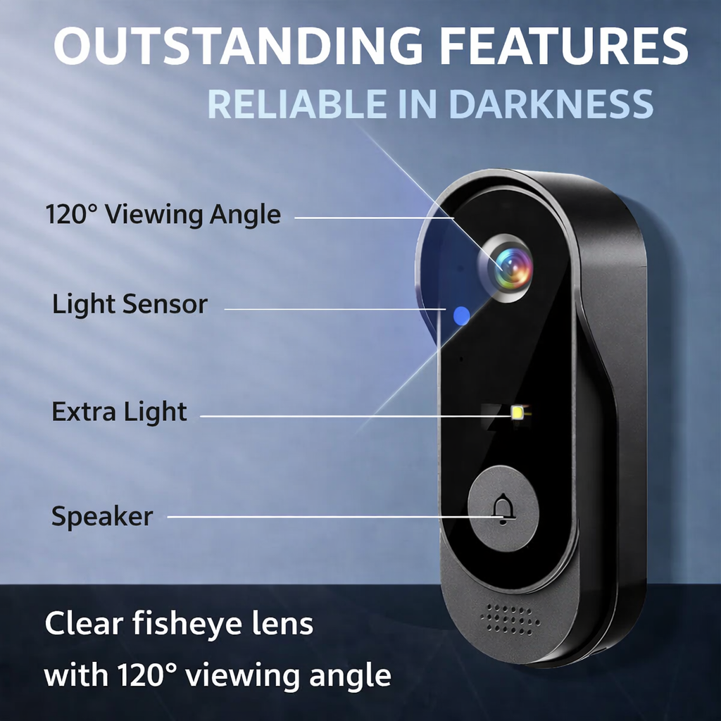 Video Doorbell with Camera | Live View and Two-Way Audio | Night Vision