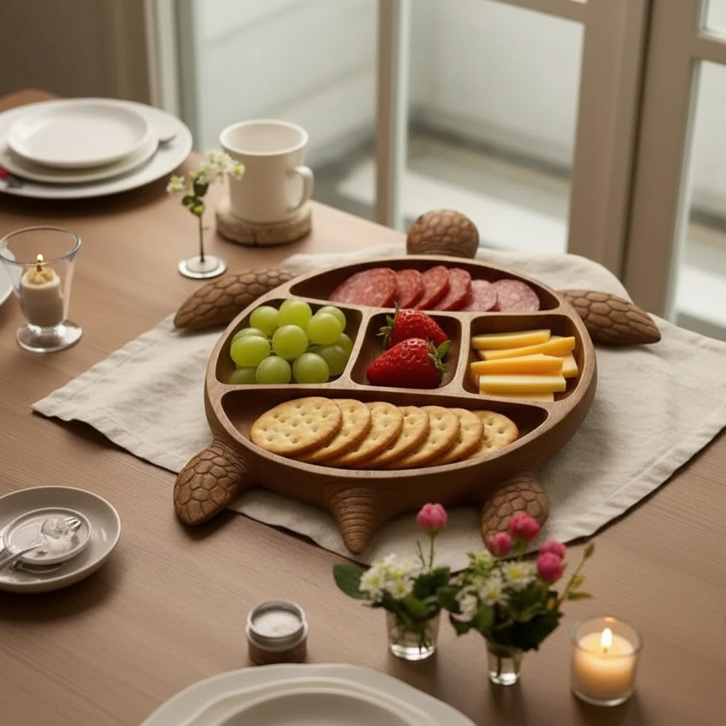 Artisan Crafted 5-Section Wooden Charcuterie Board