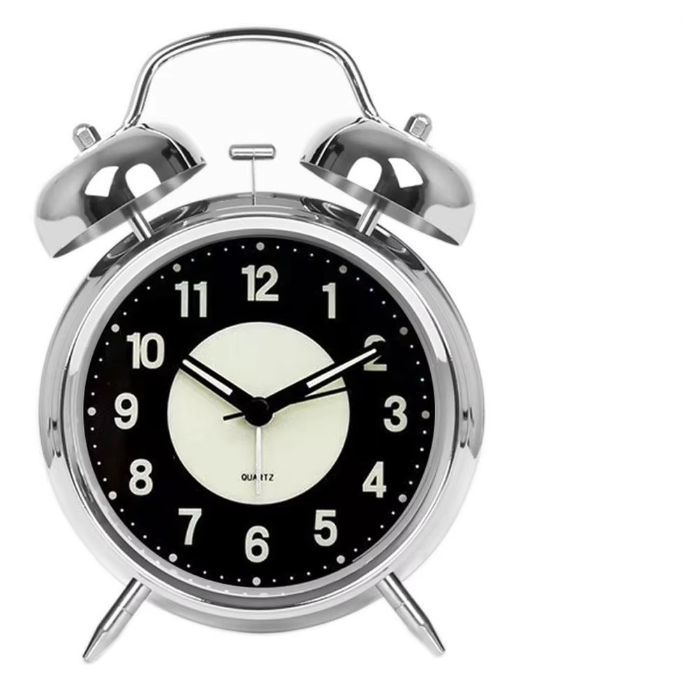Classic Twin Bell Alarm Clock with Silent Sweep Technology