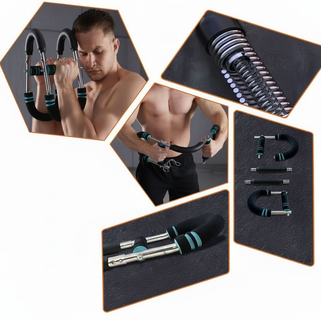 Adjustable Resistance Training Bar for Arm and Chest Strength Fitness
