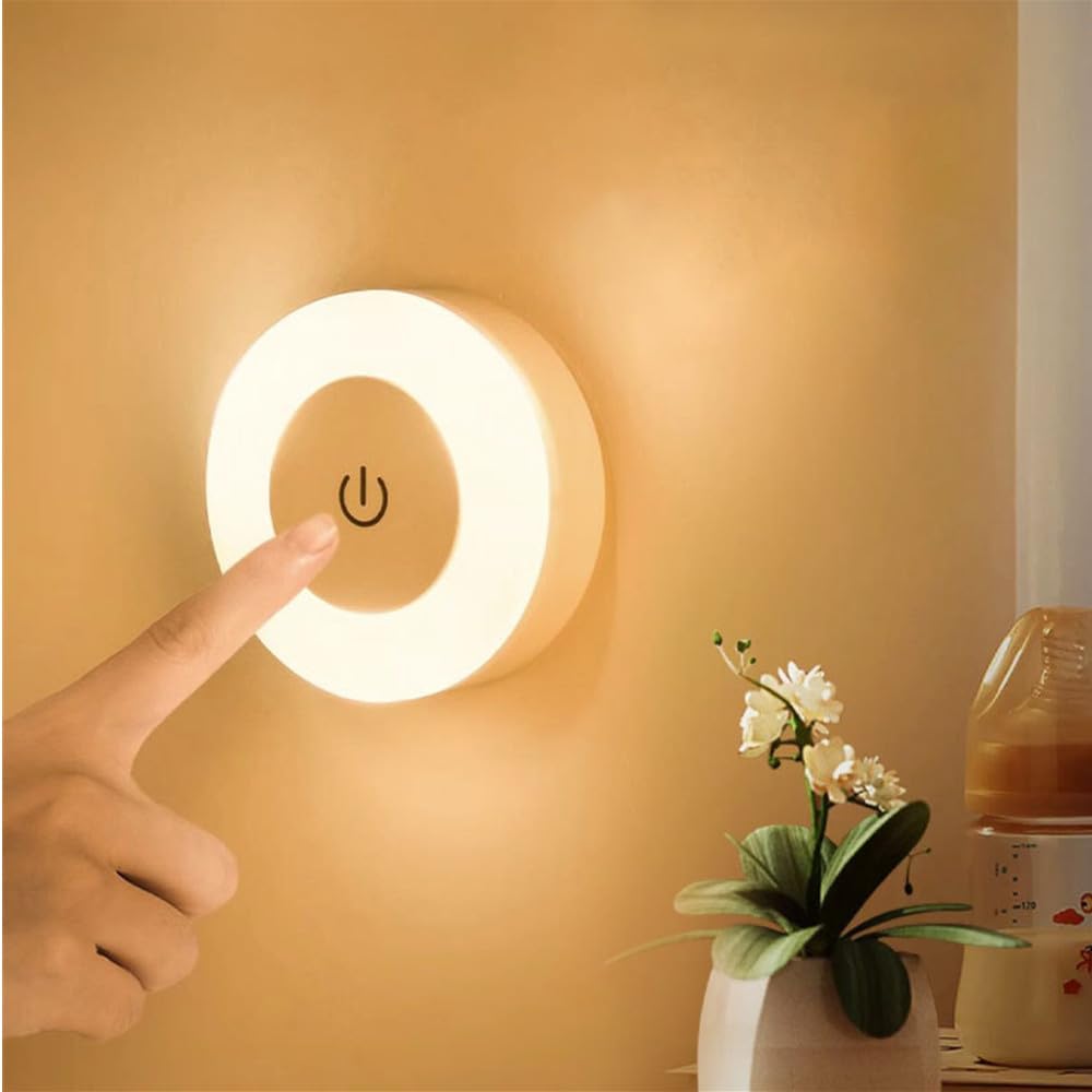 Cordless USB Rechargeable LED Night Lamp – Warm Glow for Every Space