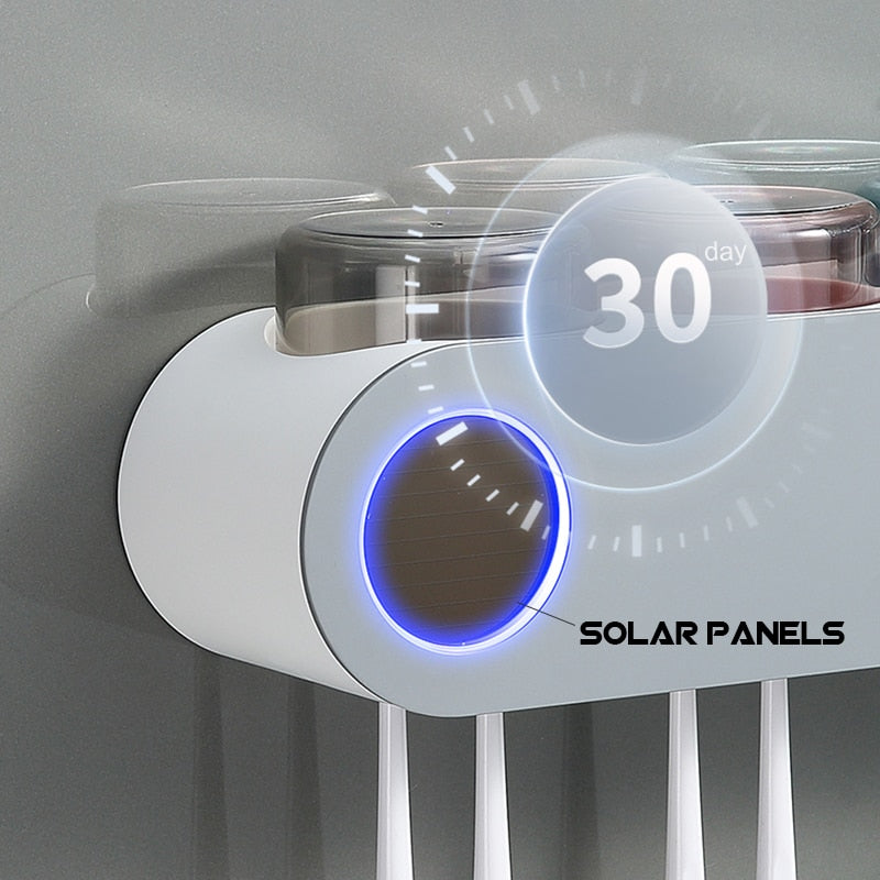 Smart UV Toothbrush Holder & Sanitizer for Clutter-Free Bathrooms