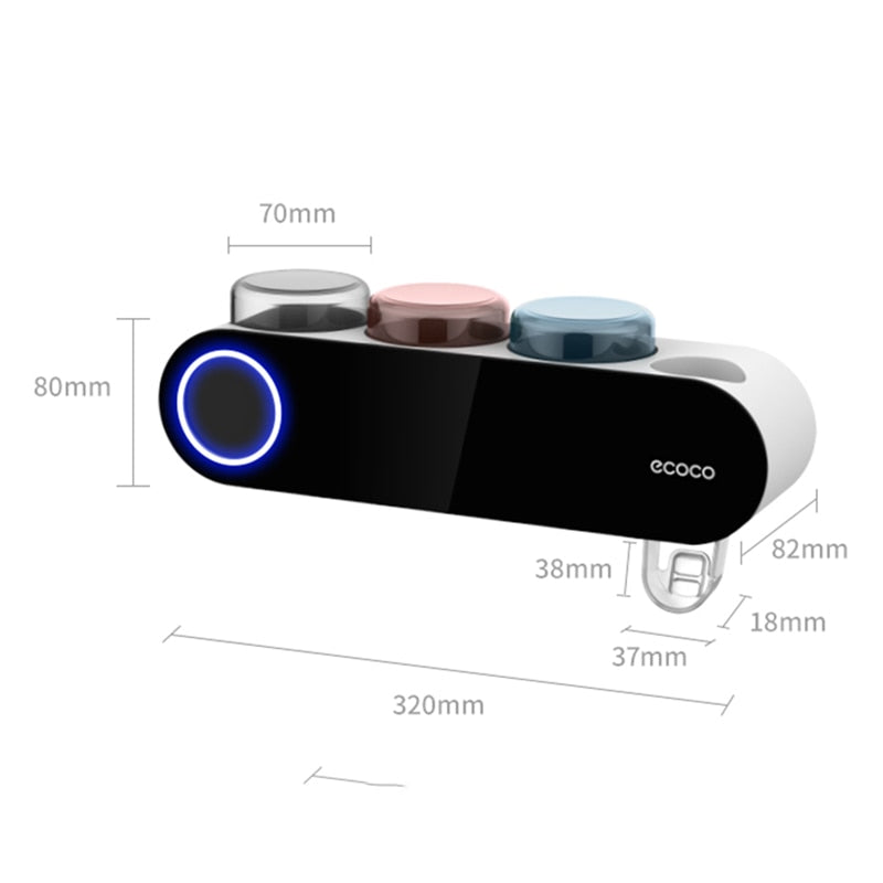 Smart UV Toothbrush Holder & Sanitizer for Clutter-Free Bathrooms